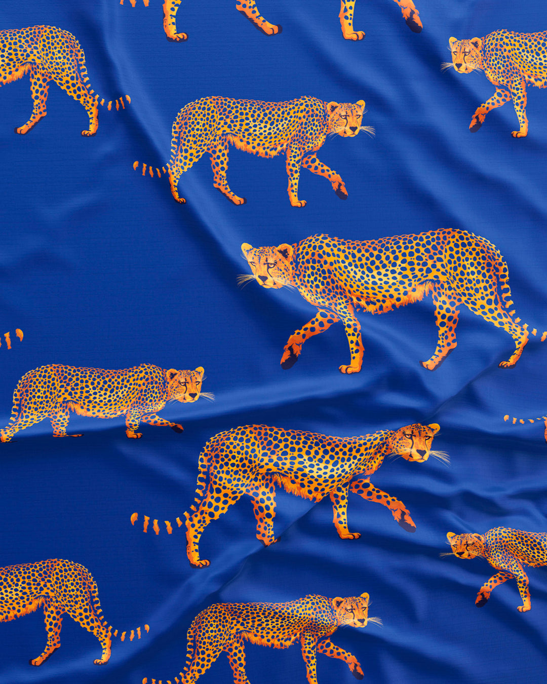 Blue cheetahs Pattern Detail - Woodstock Laundry