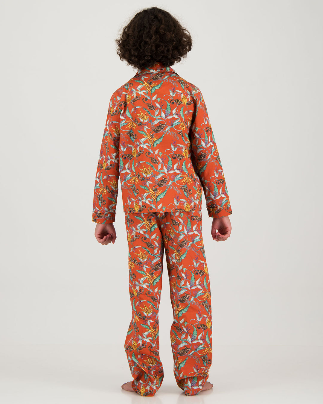 Boys Long Pyjamas Nag Apies on Orange Back - Woodstock Laundry