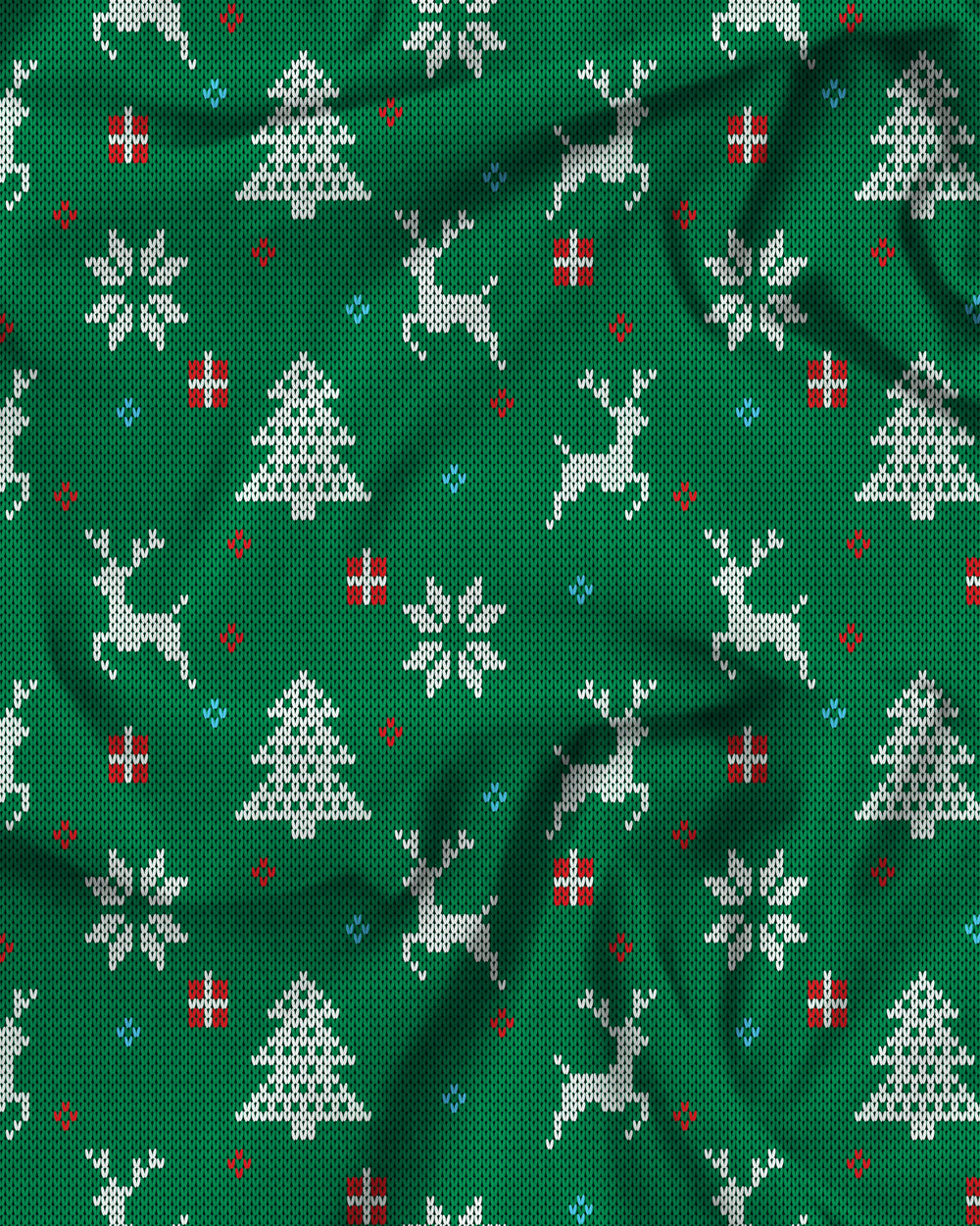 Christmas Green Pattern Detail - Woodstock Laundry