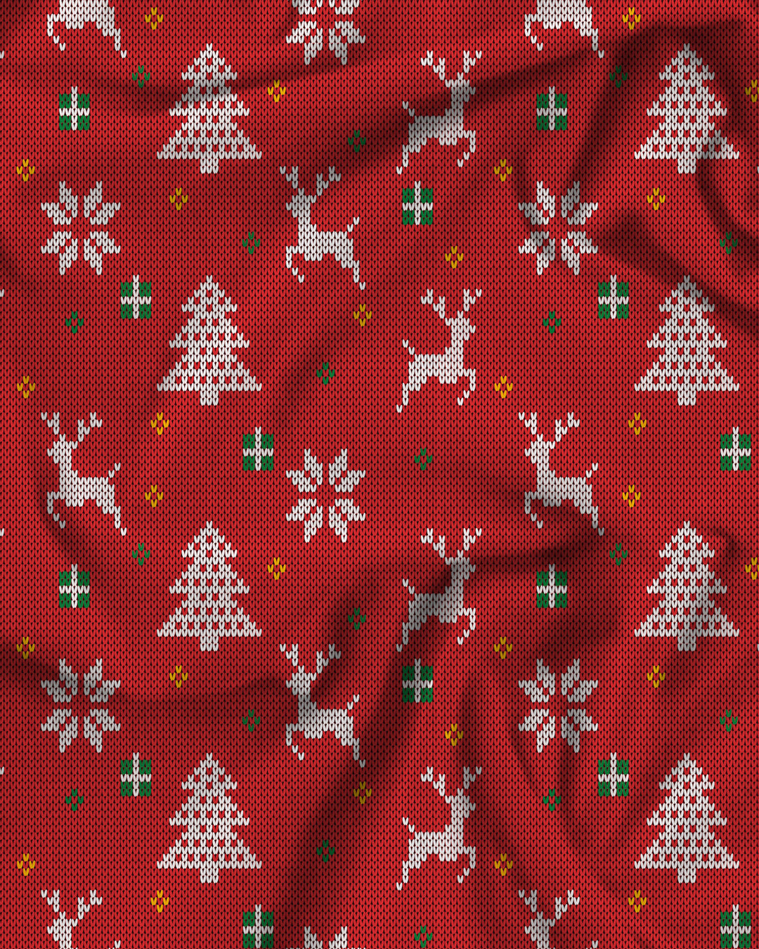 Christmas Red Pattern Detail - Woodstock Laundry