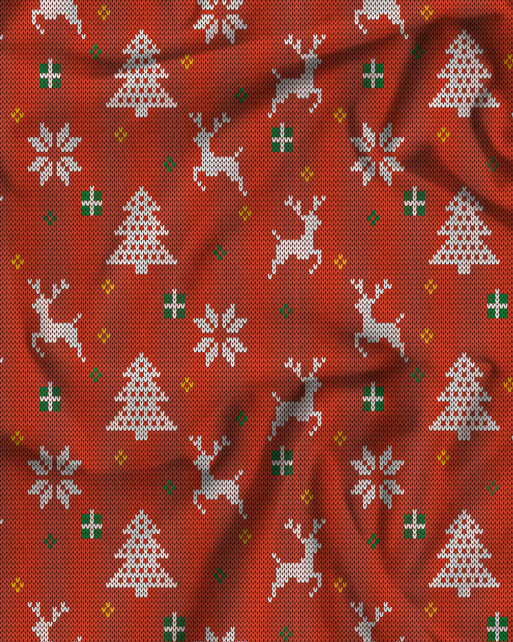 Christmas Red Pattern Detail - Woodstock Laundry