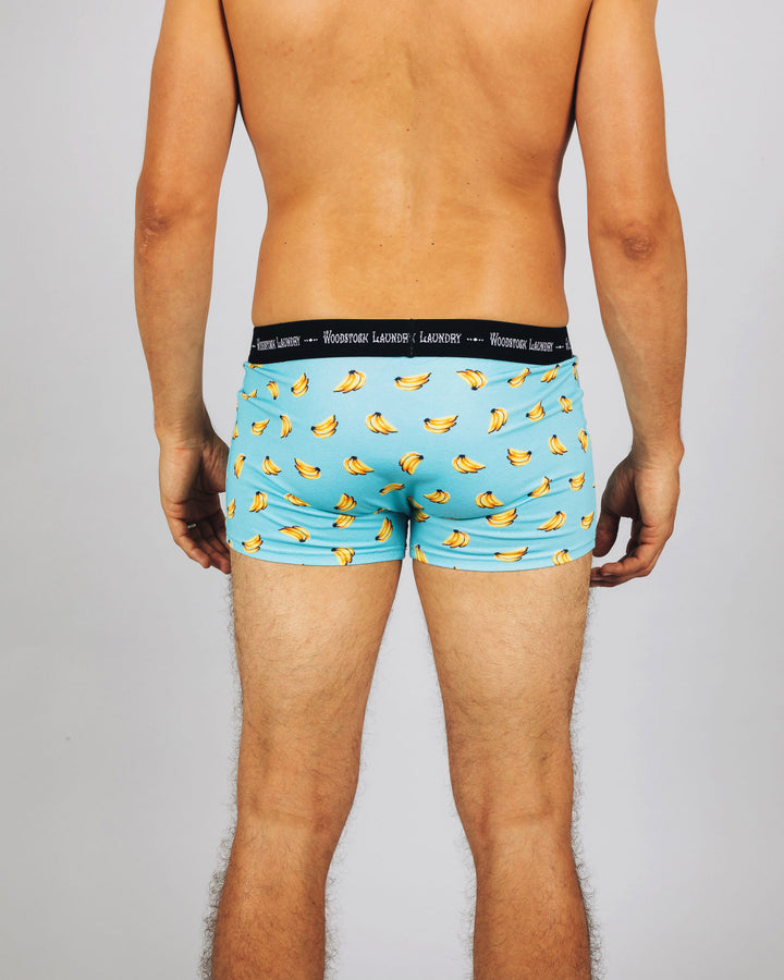 Mens Boxer Briefs - Bananas on Blue