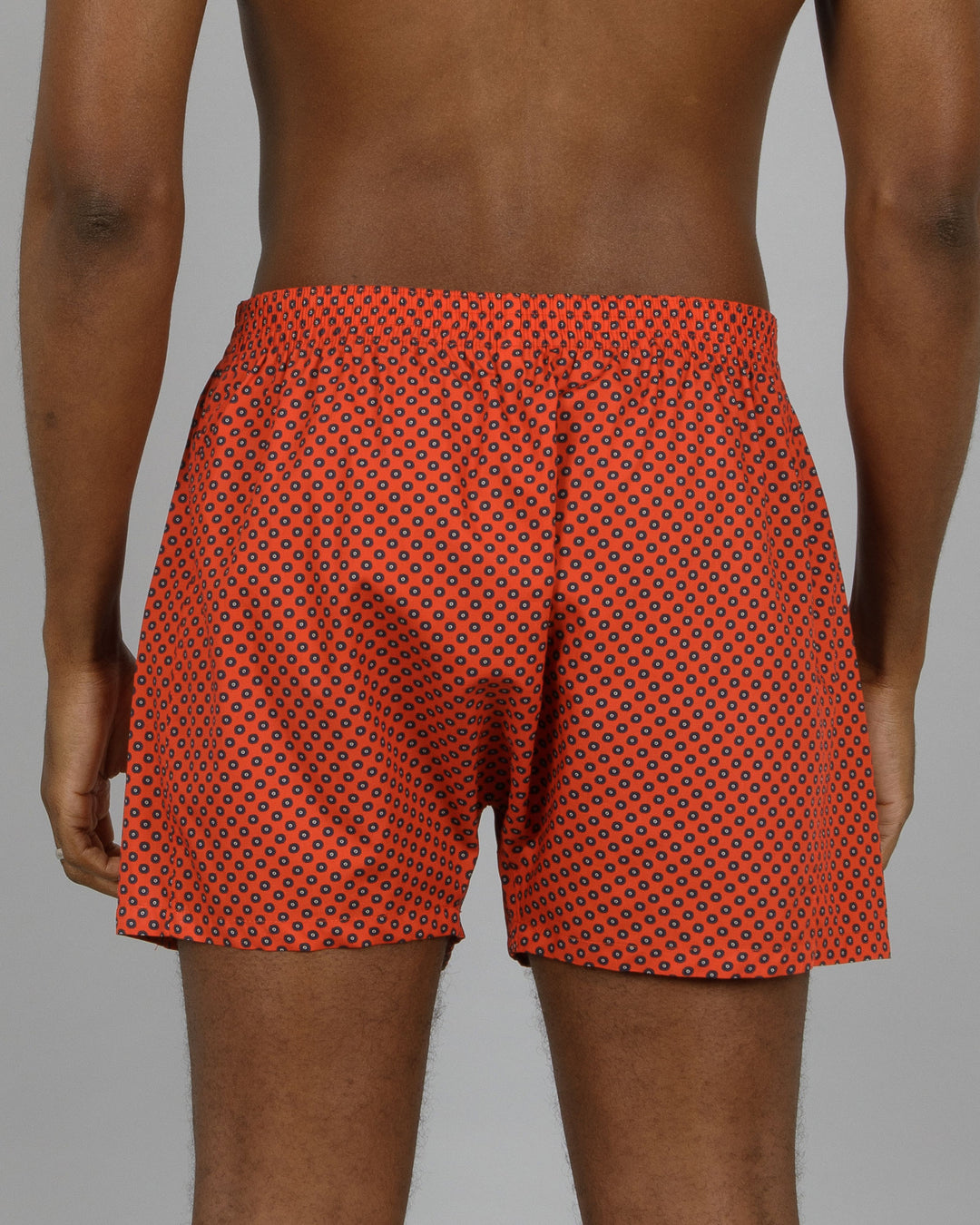 Mens Boxer Shorts Poppy On Red Back - Woodstock Laundry