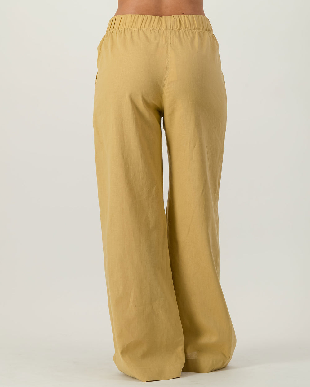 Womens Linen Pants Sahara Back - Woodstock Laundry