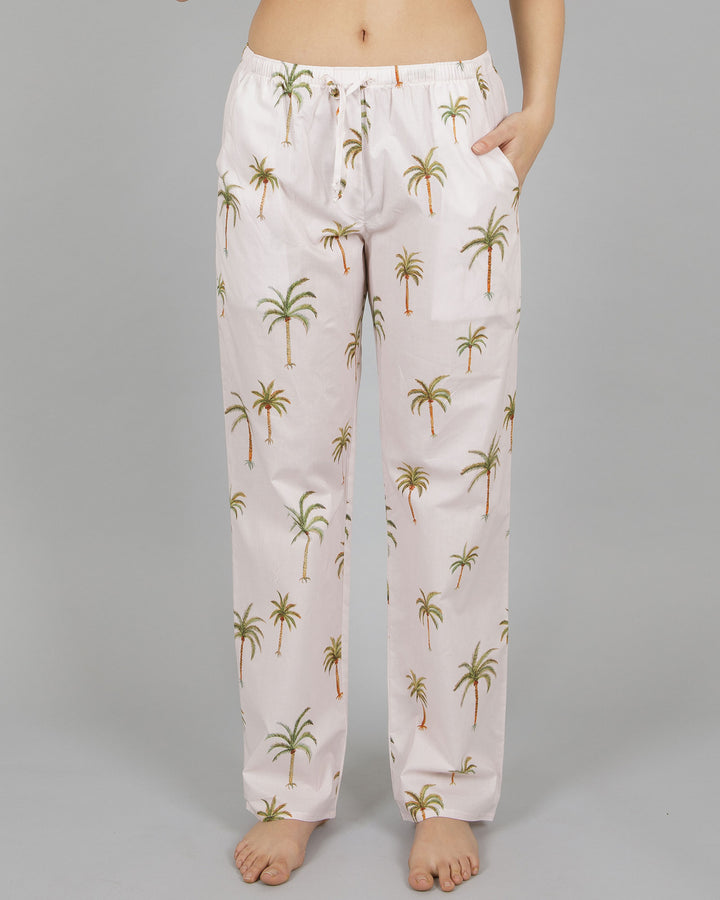 Womens Lounge Pants - Palm Beach Front  - Woodstock Laundry