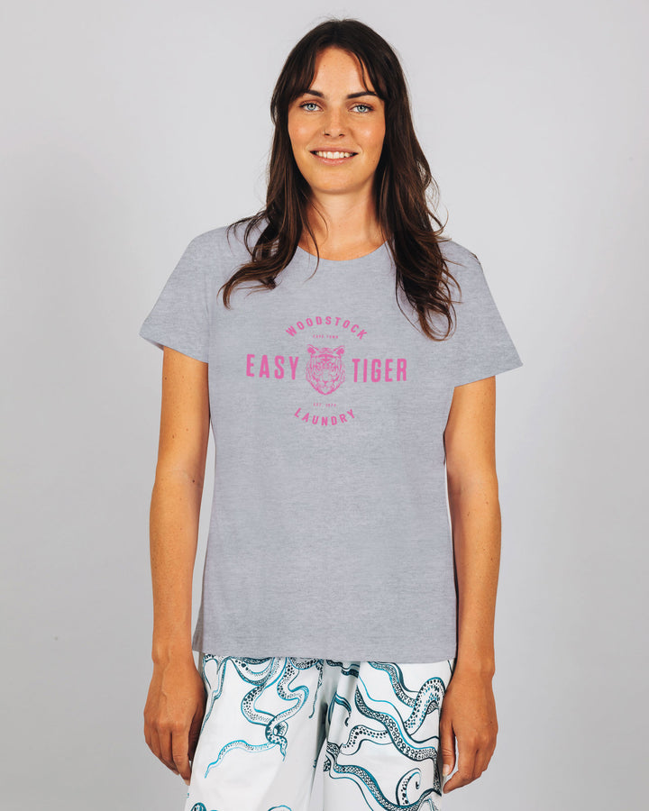 Womens Melange T-Shirt - Easy Tiger Pink